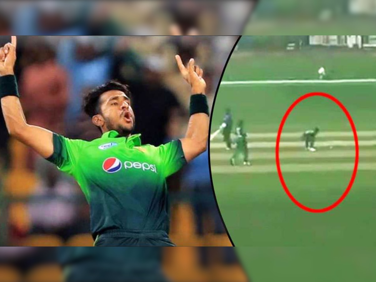 VIDEO: पाकिस्तानच्या हसन अलीचा 'रडीचा डाव', पाहा मैदानात काय केलं title=
