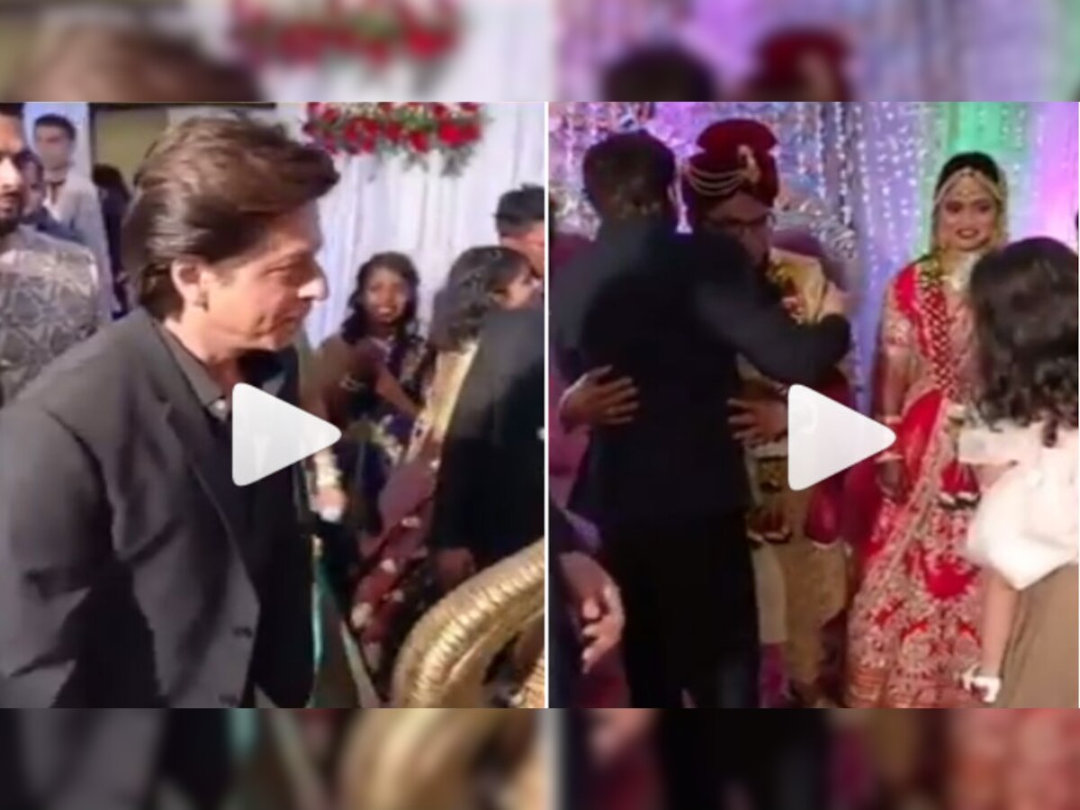 VIDEO : मेकअप आर्टिस्टच्या लग्नाला शाहरुखची हजेरी; पाहुणेमंडळी थक्क title=