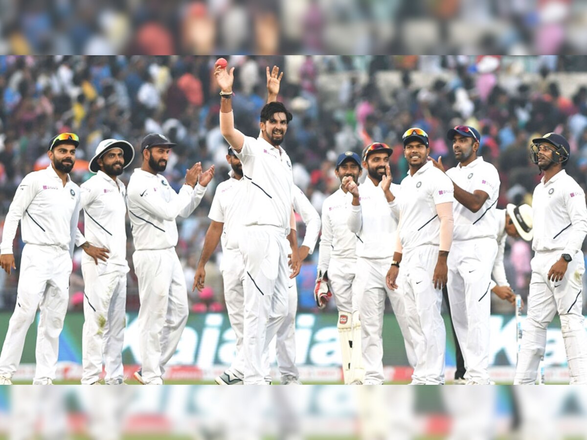 ऐतिहासिक डे-नाईट टेस्टचा पहिला दिवस भारताचा title=