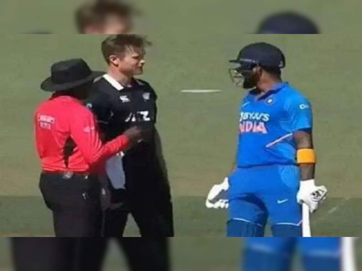 IND vs NZ: राहुल-नीशम मैदानातच एकमेकांना भिडले title=