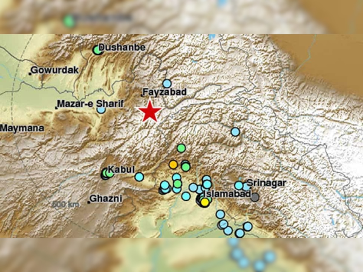 तजाकिस्तानमध्ये 6.8 तीव्रतेचा भूकंप, जम्मू-काश्मीर ही हादरलं title=