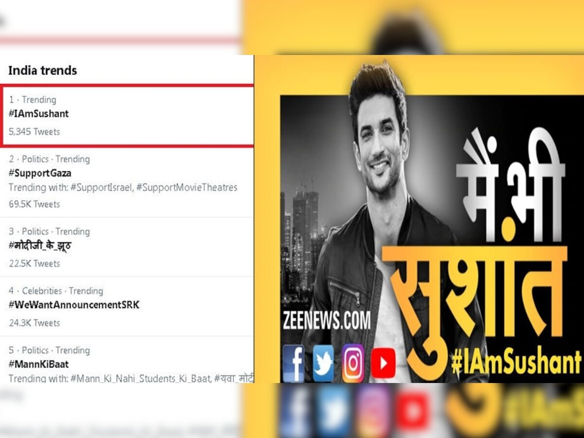 #IAMSushant:सुशांतसाठी सर्वात मोठं डिजीटल आंदोलन, ट्वीटरवर टॉपला title=