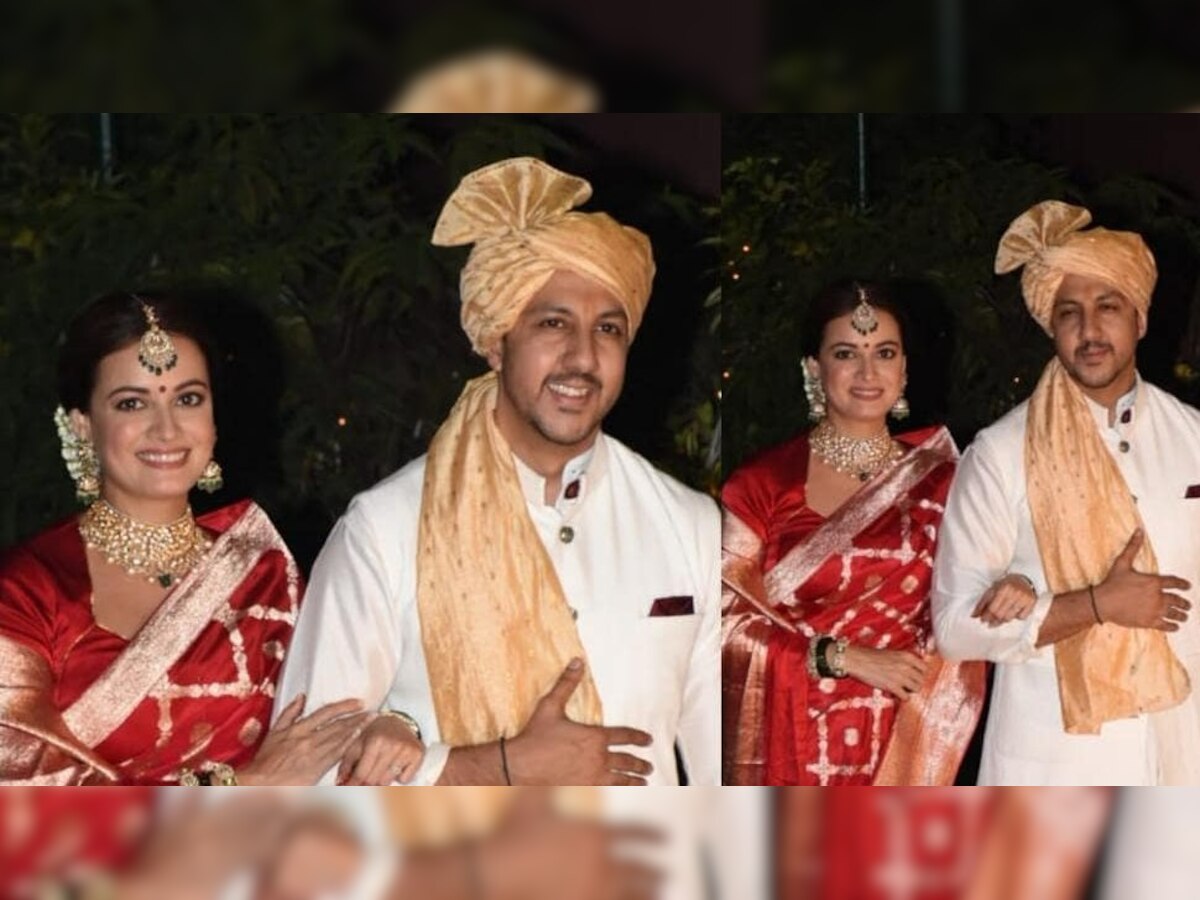 Dia Mirza weds Vaibhav Rekhi : लग्नबंधनात अडकली दिया मिर्झा  title=