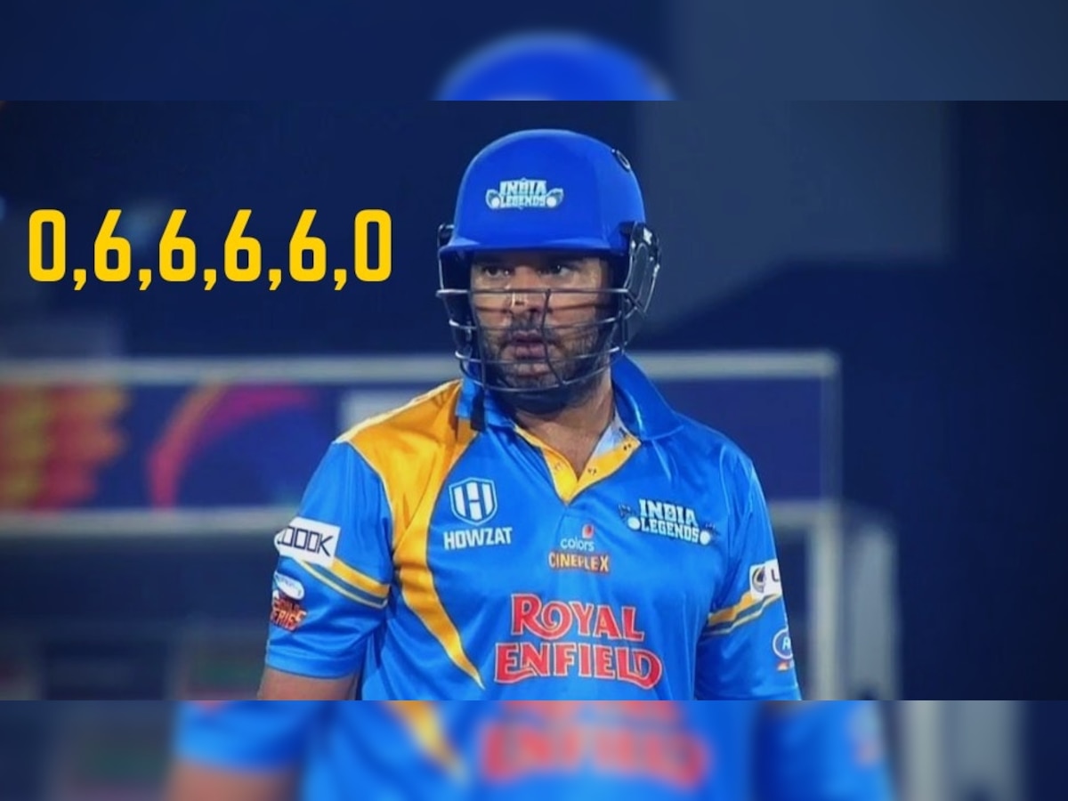 VIDEO: Yuvraj Singh is Back, युवराजची फटकेबाजी, सलग चार चेंडूत 6,6,6,6  title=