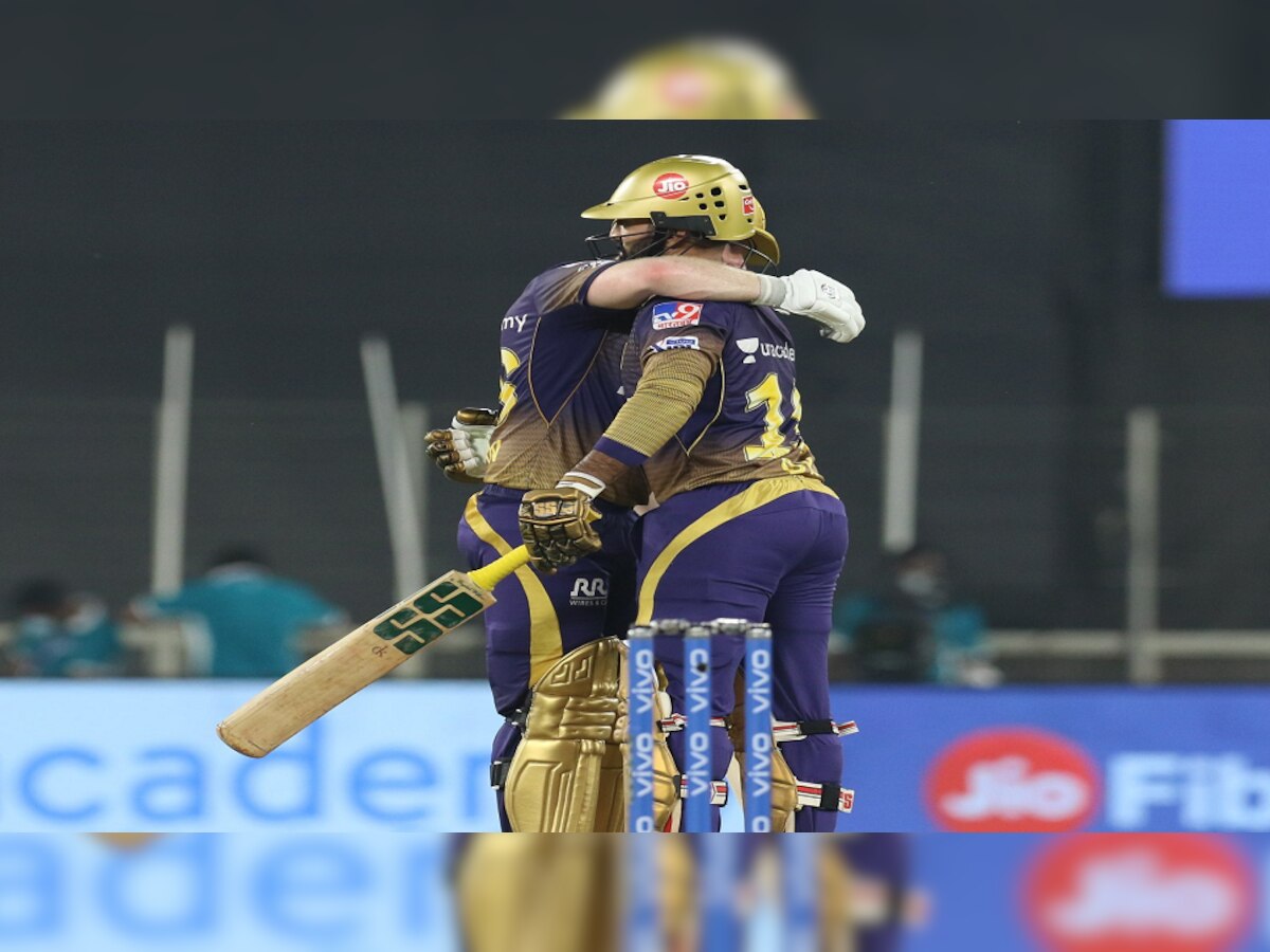 IPL 2021 KKR vs PBKS: के एल राहुल-ख्रिस गेल ठरले अपयशी, कोलकाताचा 5 विकेट्सने दणदणीत विजय title=