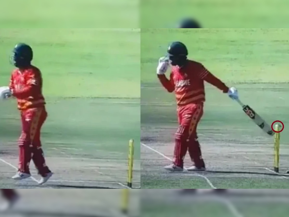VIDEO: स्वतःच्या पायावर धोंडा! या खेळाडूची विकेट पाहून तुम्हालाही बसेल धक्का title=