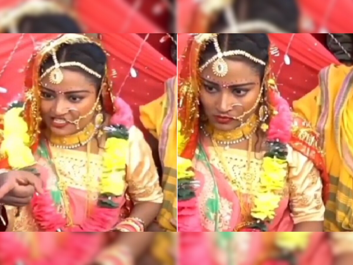 Wedding Video : लग्नमंडपात वधूची 'दादागिरी', नवरदेवाला थेट लावलं पळवून, पण का? title=