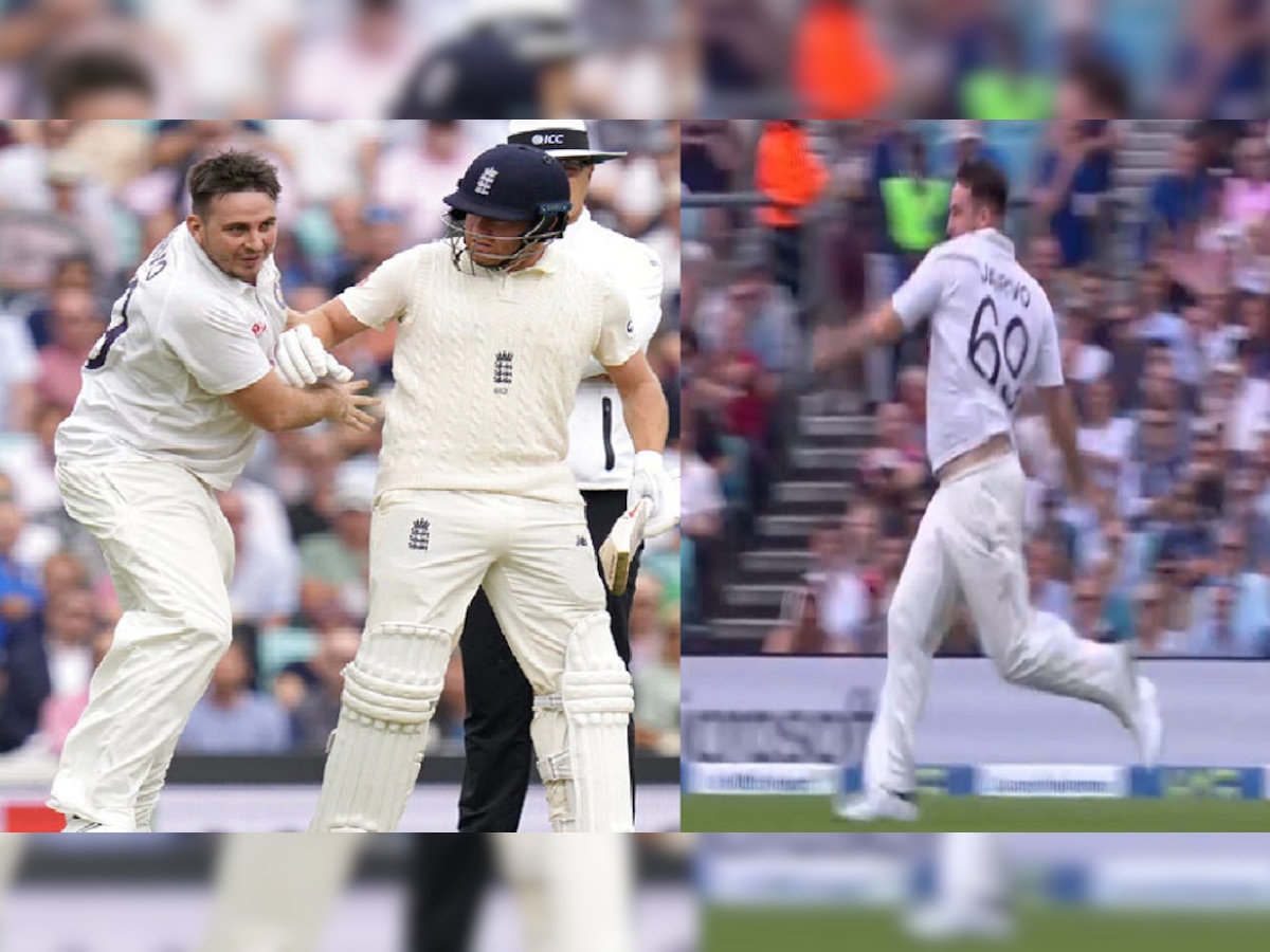 Ind vs ENG 4th Test | वेगात आला बॅट्समॅनला जोरात धडकला, Jarvoची मैदानात पुन्हा एन्ट्री, व्हीडिओ व्हायरल title=