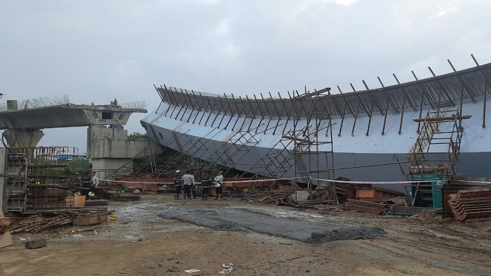 Mumbai: A portion of under-construction flyover connecting BKC main road and Santa Cruz–Chembur Link Road collapsed - Vimarsana News