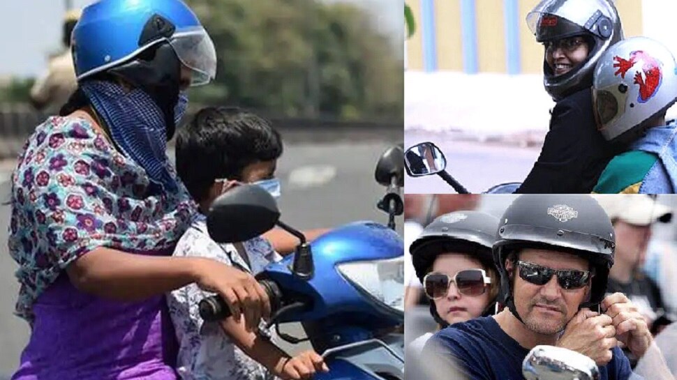 Children below 4 years old on twowheelers need crash helmet, safety