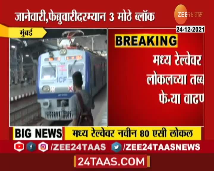 Central Railway 80 New AC Local Trains will start from New Year