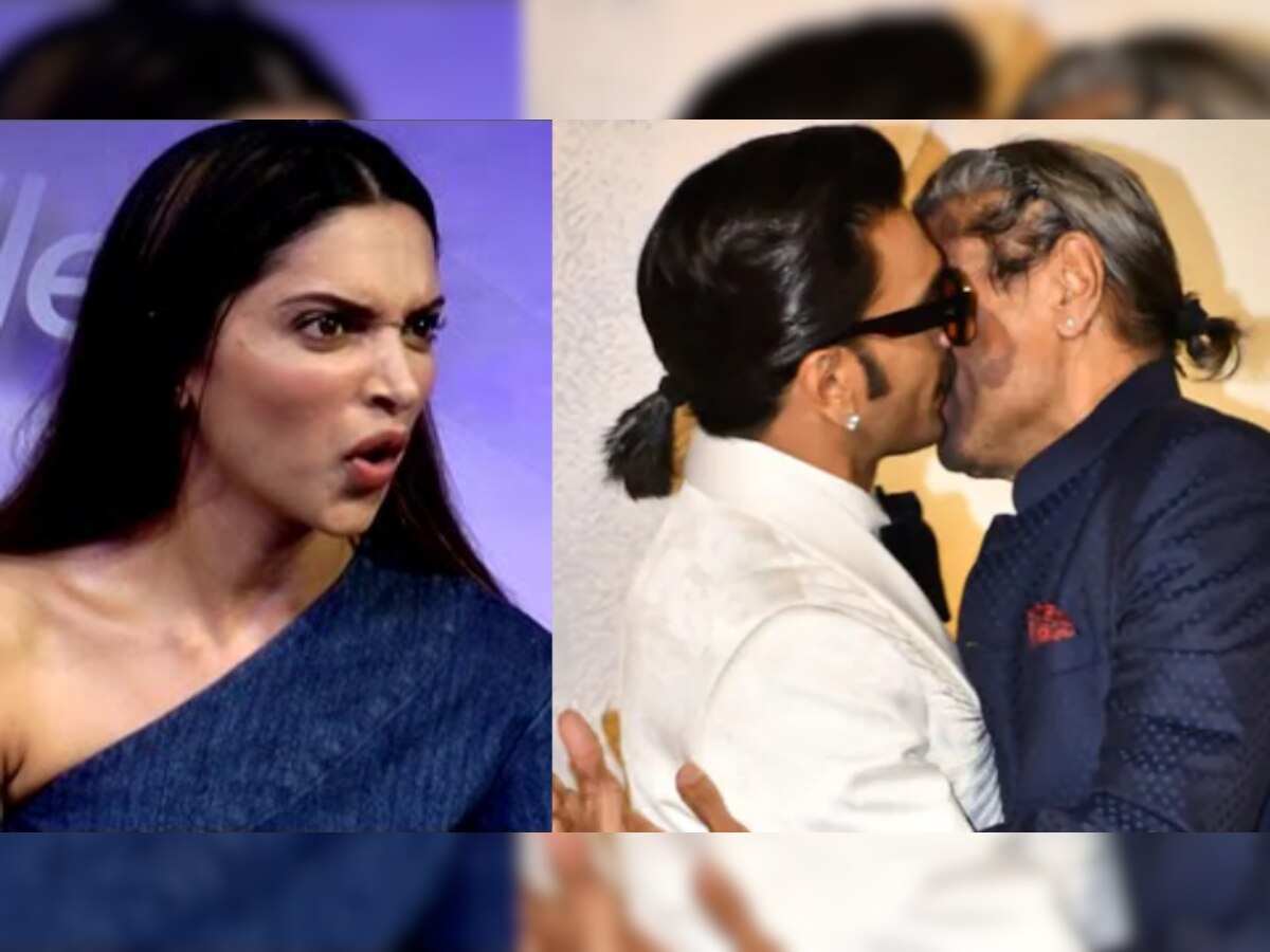  Ranveer Singh ने कपिल देव यांना सगळ्यांसमोर Kiss करताच दीपिका चिडली, म्हणाली... title=