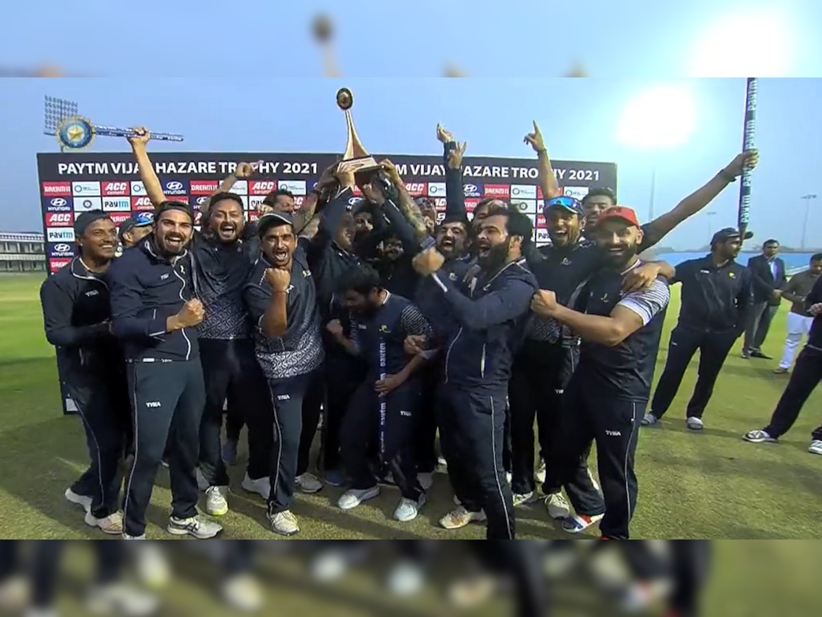 Vijay Hazare Trophy Final | हिमाचल प्रदेशची अंतिम सामन्यात तामिळनाडूवर मात, पहिल्यांदा पटकावलं विजेतेपद  title=