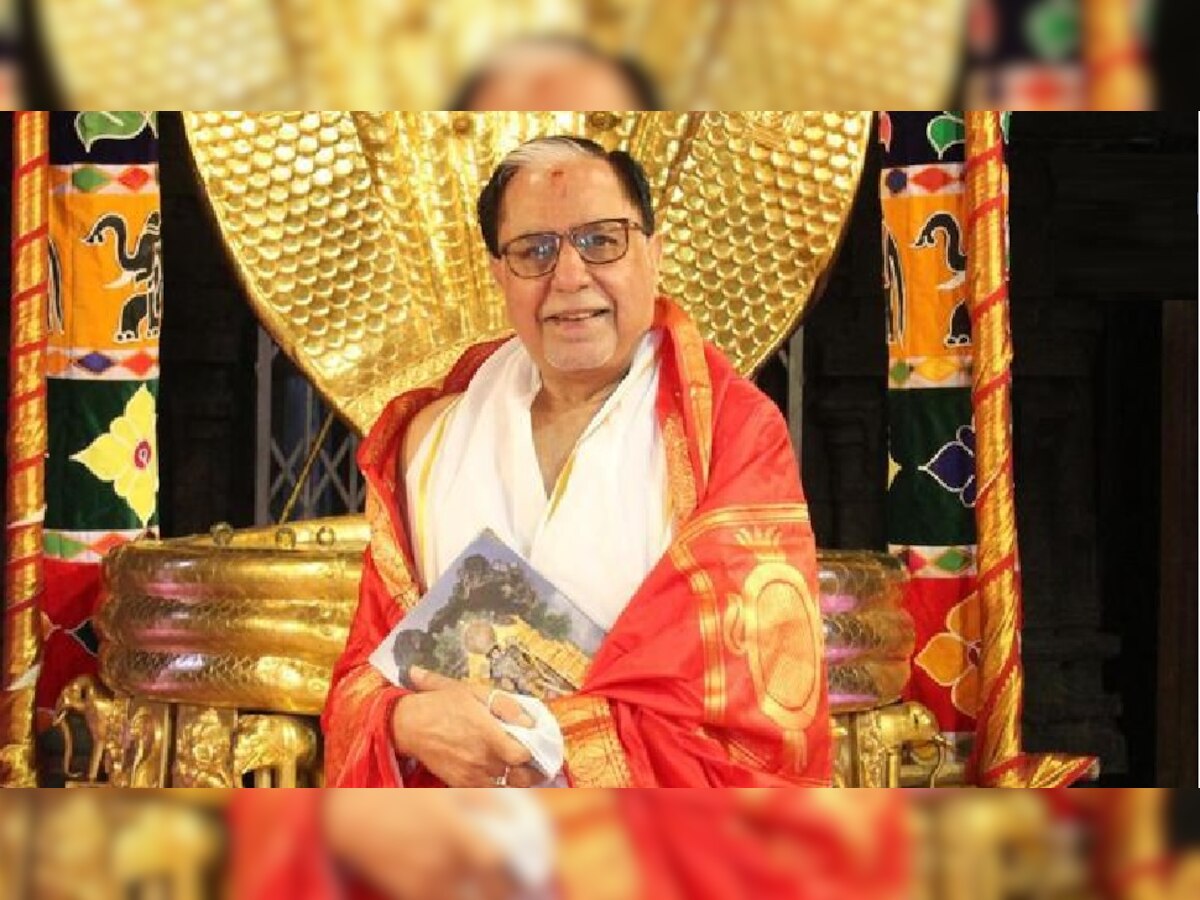 राज्यसभा खासदार Dr.Subhash Chandra तिरुपति बालाजी दर्शनाला title=