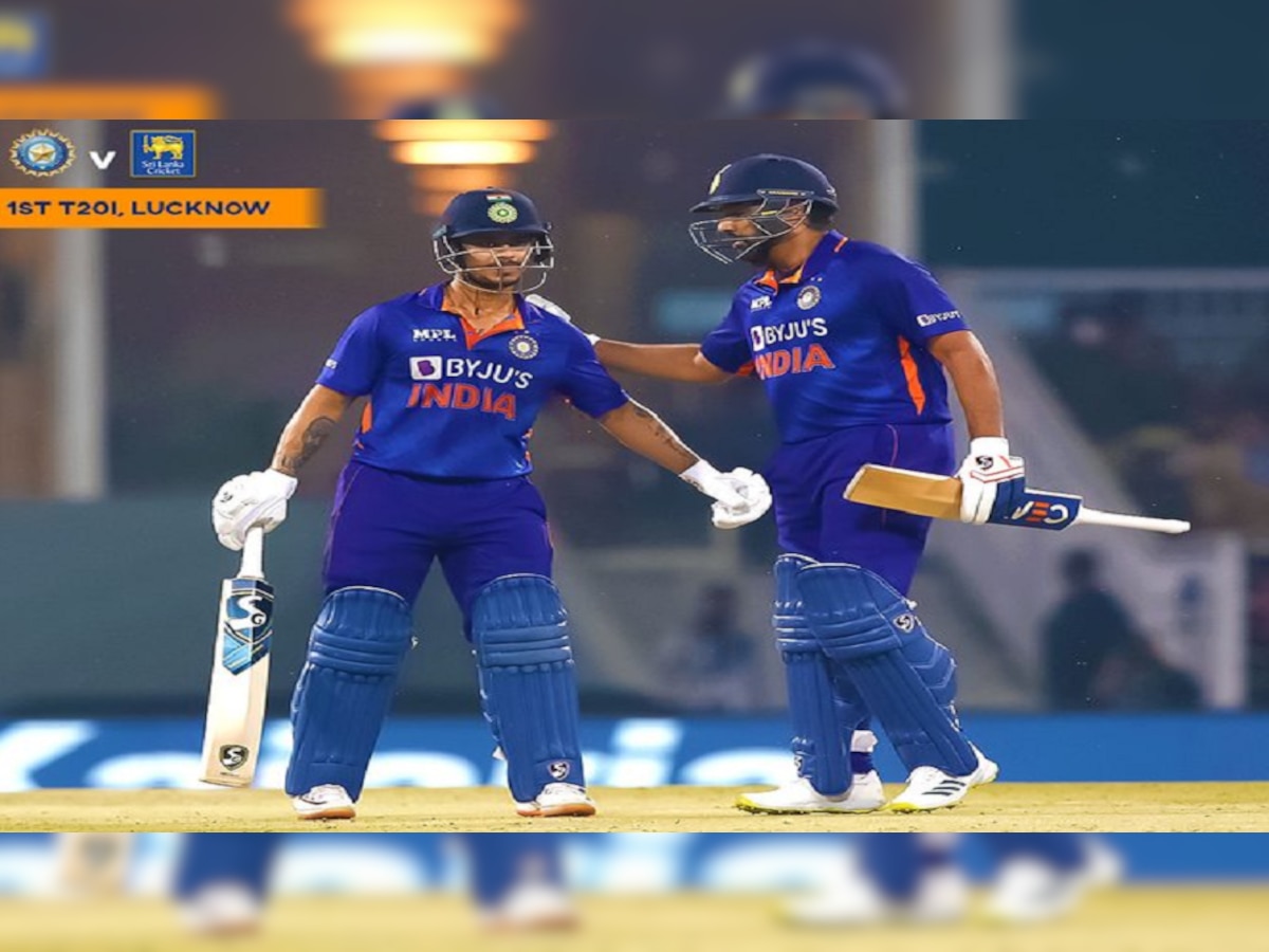 IND vs SL 1st T20I | ईशान किशनची तुफानी खेळी, श्रीलंकेला विजयासाठी 200 धावांचं आव्हान title=