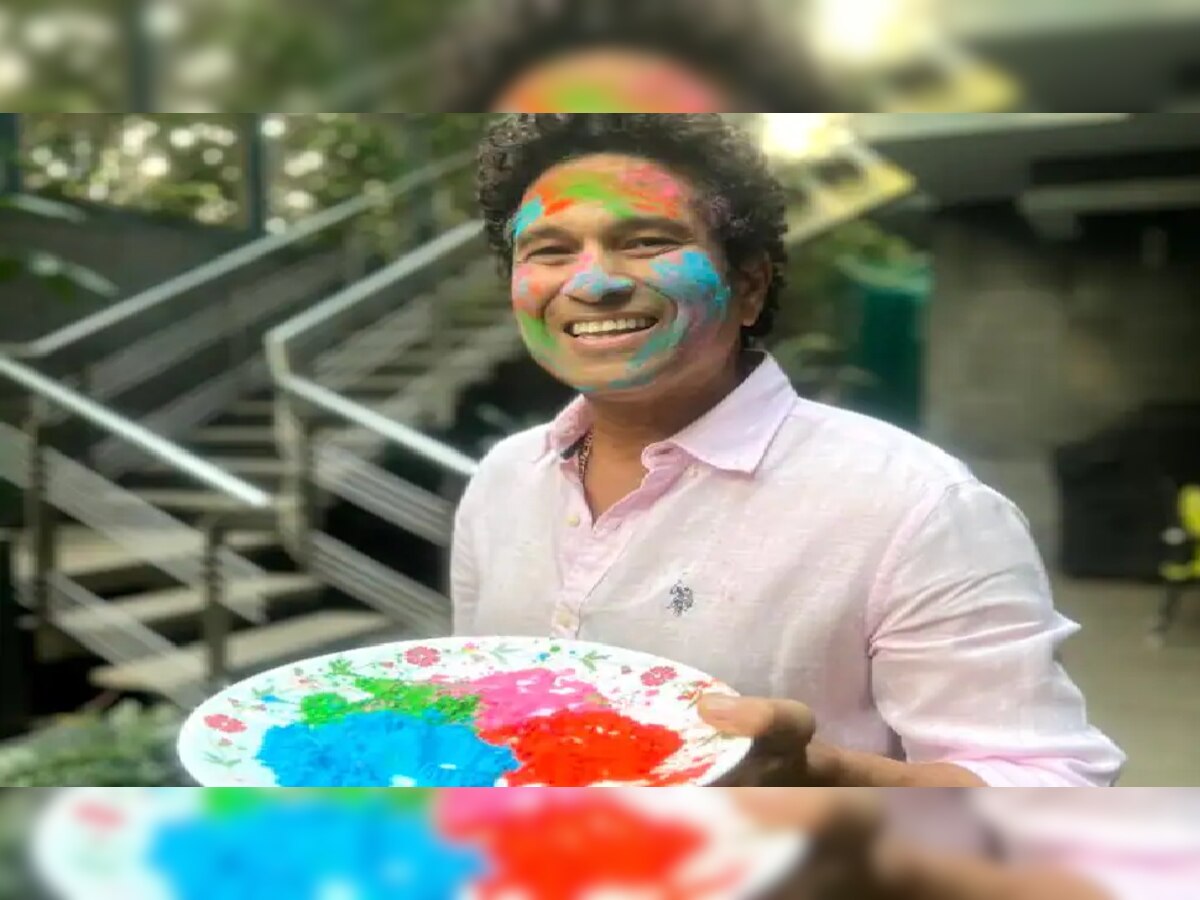 Happy Holi 2022: सचिन तेंडुलकरने चाहत्यांना खास पद्धतीने दिल्या होळीच्या शुभेच्छा, फोटो केला शेअर title=