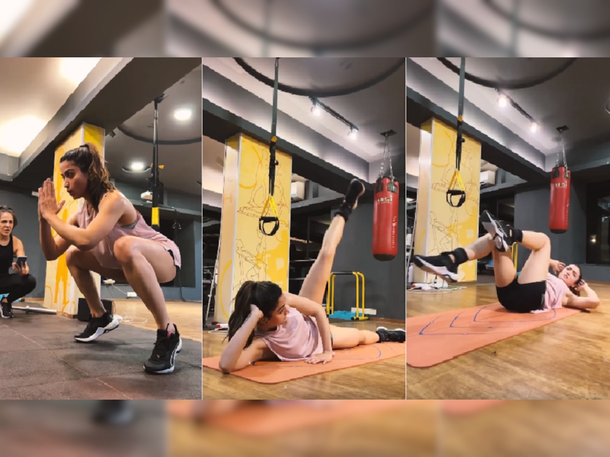 रश्मिका मंदानाचा सेक्सी Workout Video Viral title=
