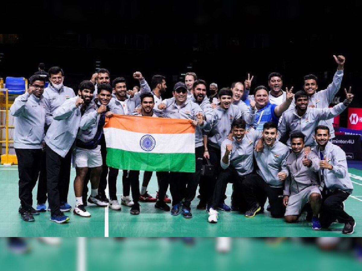 भारताने रचला इतिहास; पहिल्यांदाच Thomas Cup वर कोरलं नाव title=