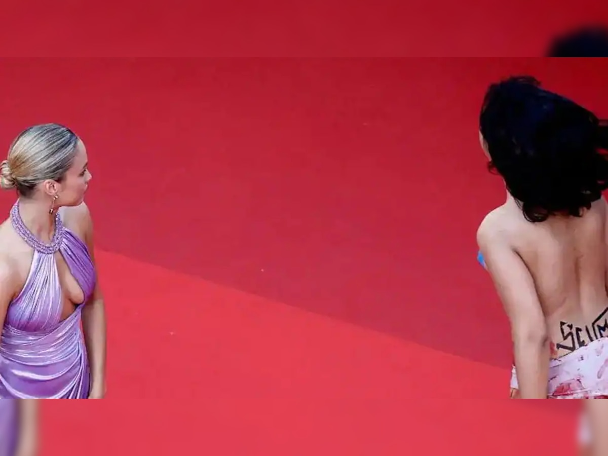 Cannes महोत्सवाला गालबोट; विवस्त्र महिलेच्या आक्रोशानं रेड कार्पेट हादरलं  title=
