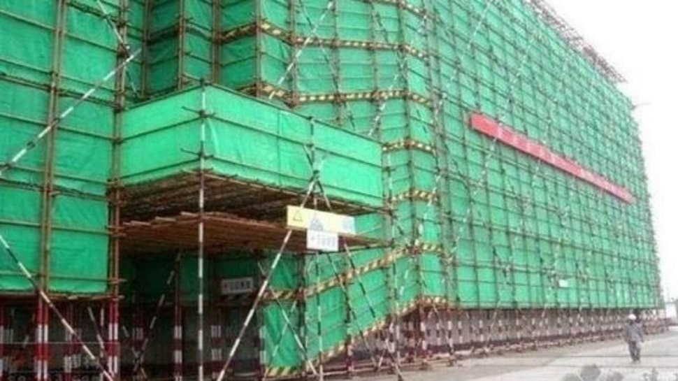 Why green cloth use for building construction safety net size