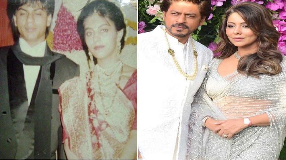 Shahrukh Khan And Gauri Khan Wedding Photos shahrukh khan and gauri khan wedding reception unseen photo viral on