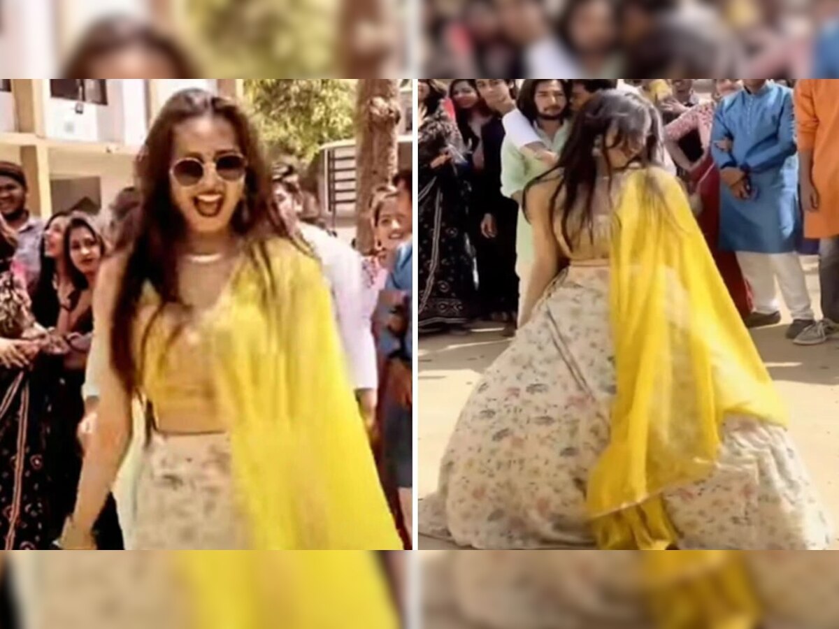 Video: 'पुष्पा'च्या गाण्यावर मुलीचा जबरदस्त डान्स, रस्त्यावर जमली बघ्यांची गर्दी title=