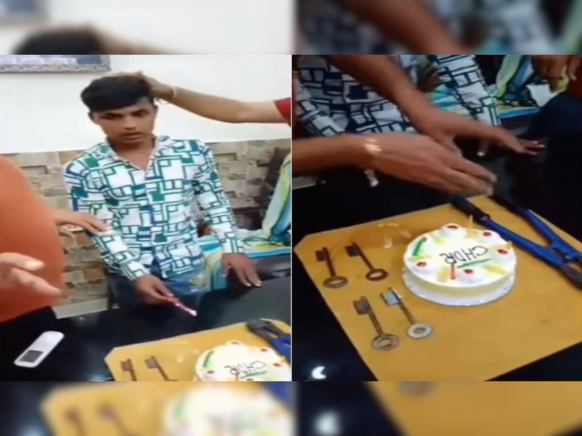 Viral Video: चोराचं बर्थडे सेलिब्रेशन, व्हिडीओ पाहून तुम्हालाही हसू आवरणार नाही title=