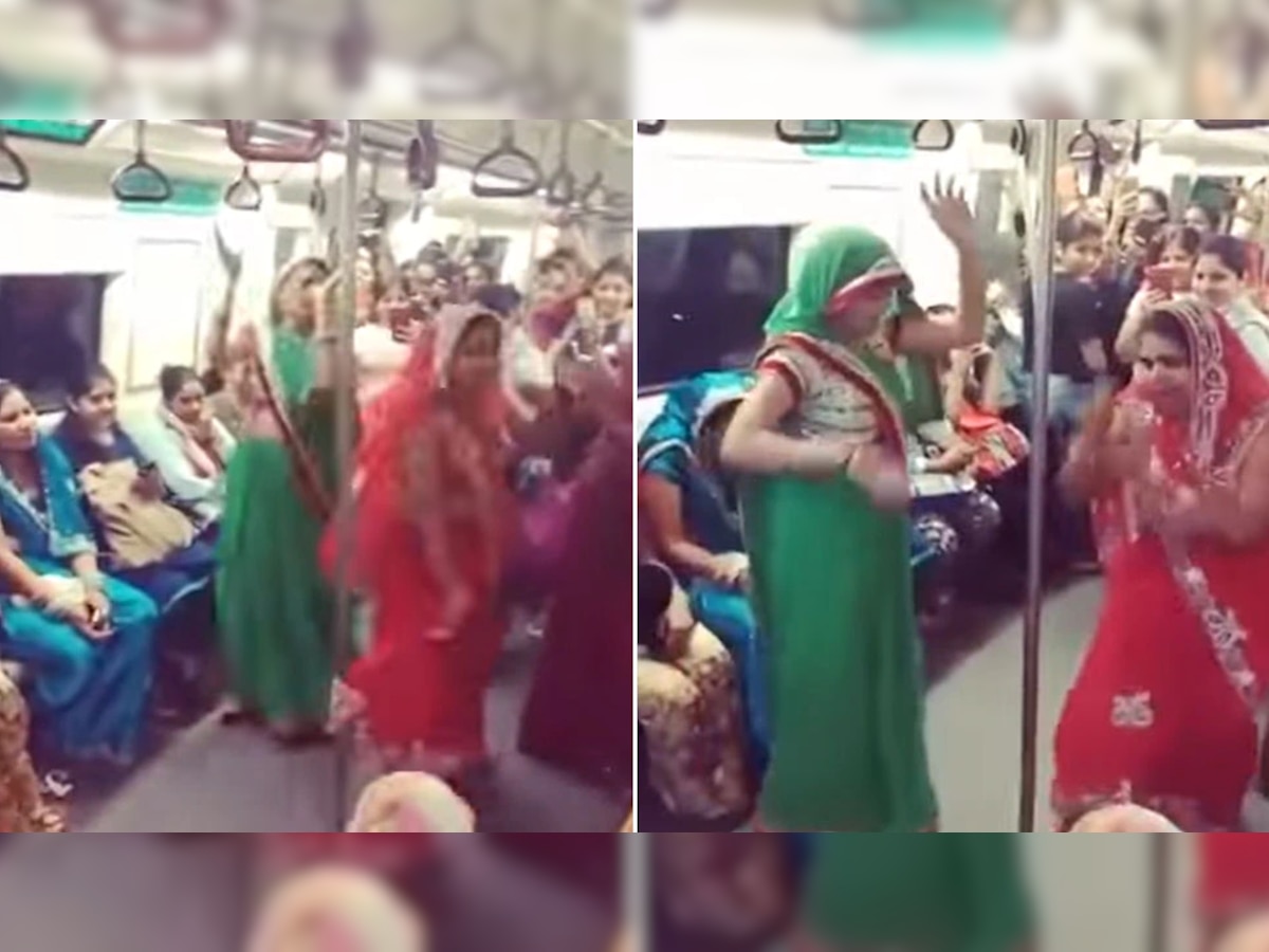 महिलांनी मेट्रोमध्ये केलं असं काम, पाहून सर्वांनाच बसला धक्का; पाहा व्हिडीओ title=