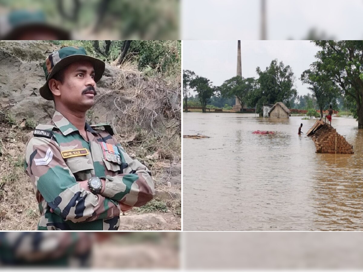 जवान बनला देवदूत ! पुरात अडकलेल्या प्रवाशांचे स्थानिकांच्या मदतीने वाचवले प्राण title=