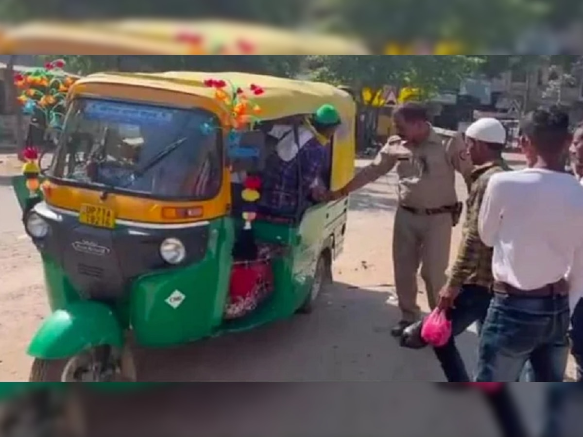 बापरे! एकाच रिक्षात 27 प्रवासी, पाहून पोलीसही चक्रावले, पाहा VIDEO title=