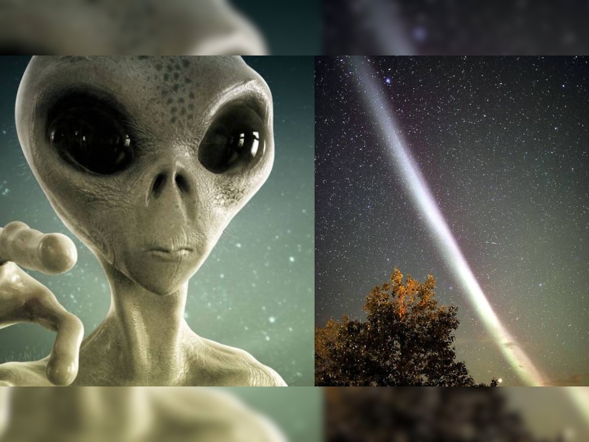 Aliens In America: अमेरीकेत दिसले एलियन्स? अवकाशात दिसला 'तो' गुलाबी रहस्यमय प्रकाश title=