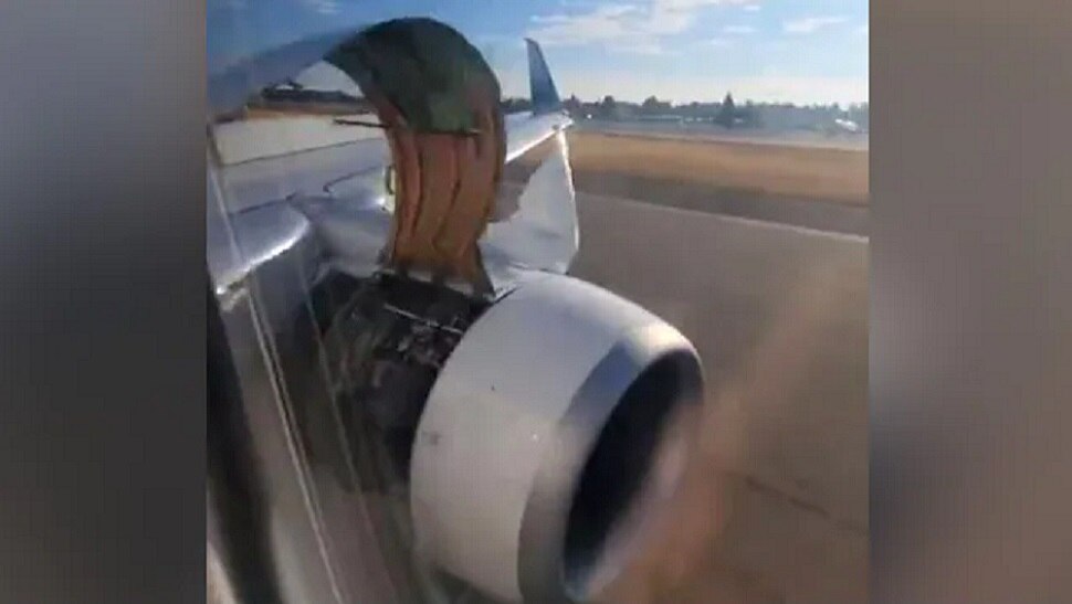 alaska airline flight engine cover flying off video goes viral passenger safe