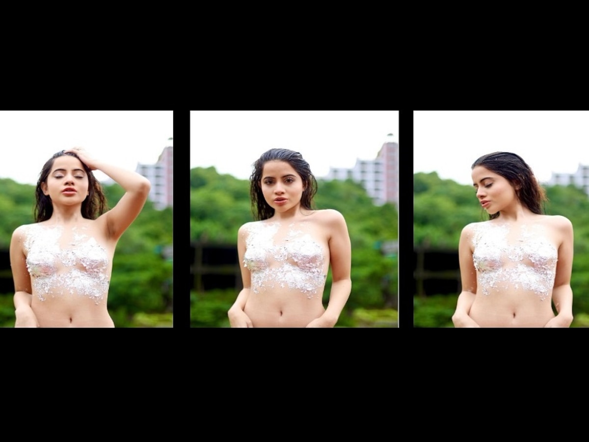 Urfi Javed Topless Photoshoot : उर्फी जावेदचं टॉपलेस फोटोशूट, युजर्स म्हणतात ही तर बर्फी! title=