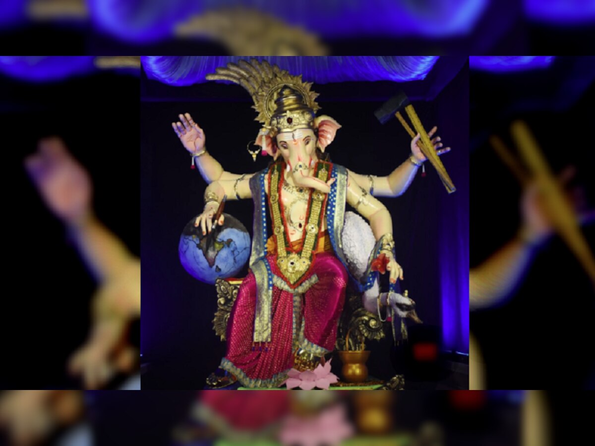 Ganesh Chaturthi 2022 : तुझ्या कृपेचा हात मस्तकी! सर्वत्र गणेशोत्सवाचा उत्साह, पाहा यंदाच्या वर्षाची पहिली आरती title=