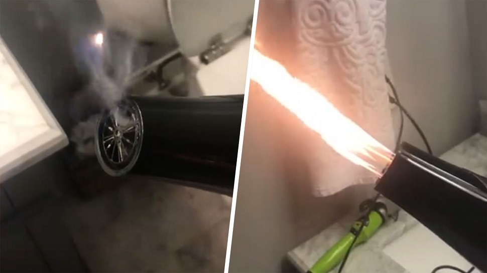 hair-dryer-fire-broke-out-during-use-of-hair-video-viral-in-social-media