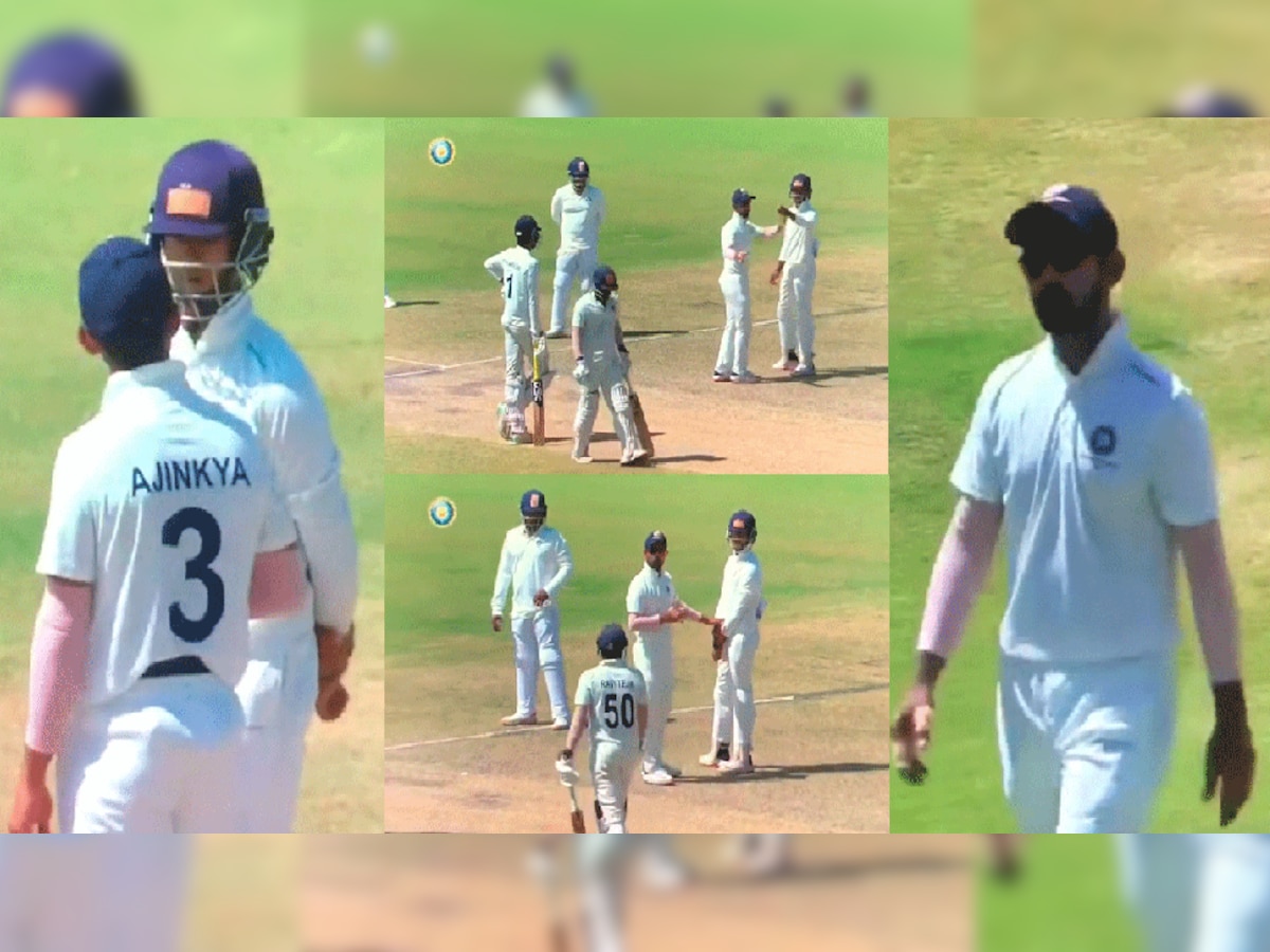 Video : Ajinkya Rahane संतापला; स्वतःच्याच टीमच्या खेळाडूला धक्के मारत काढलं बाहेर title=