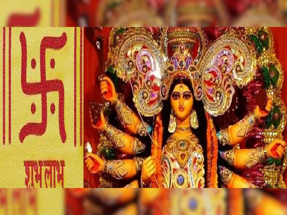 Navratri 2022: नवरात्रीत दारात स्वस्तिक काढल्यामुळे दूर होणार वास्तूदोष; पाहा कसं करेल काम title=