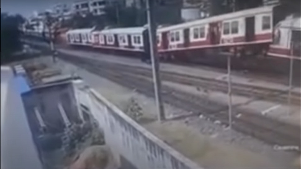 local train accident live video viral on social media nm