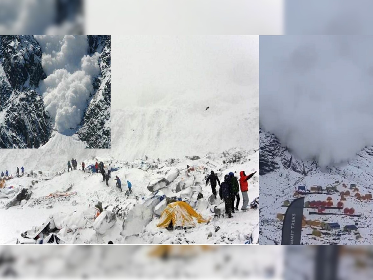 Nepal avalanche: माऊंट मनास्लू बेस कॅम्पवर भीषण हिमस्खलन, अंगावर काटे आणणारा Video title=