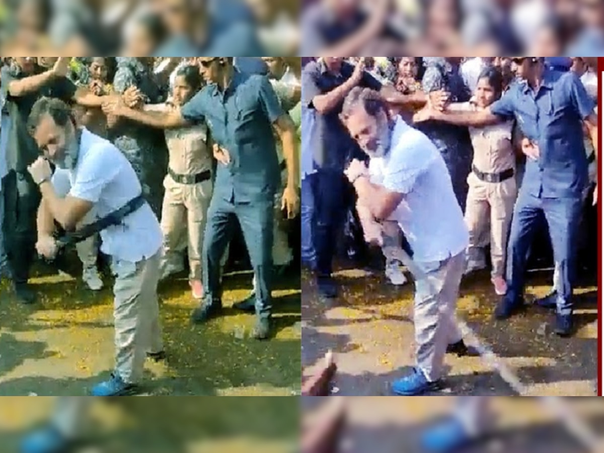 Rahul Gandhi : युवराजांनी स्वत:लाच मारुन घेतले चाबकाचे फटके, Video होतोय तुफान व्हायरल title=