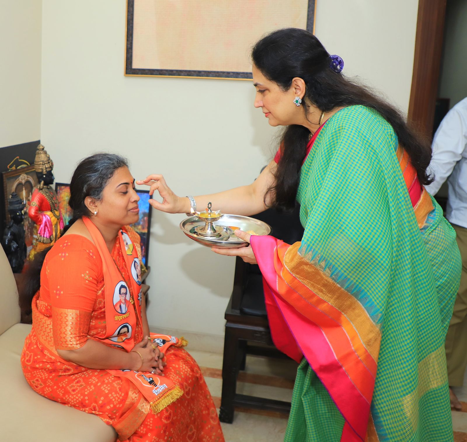 Rutuja Latke and Rashmi Thackeray 