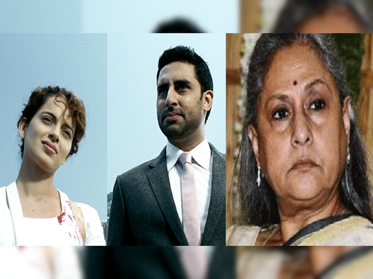 Jaya Bachchan यांनी कंगनाला पाहून फिरवली पाठ, पण अभिषेकने मारली मिठी  title=