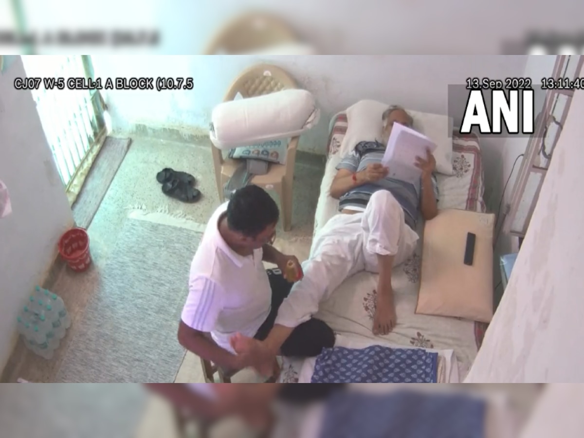 Video Of Aap Minister Satyendra Jain Getting Massage In Tihar Jail Goes