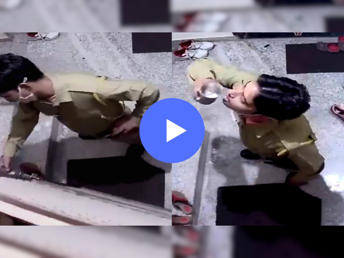 Viral Video: पोलिसाच्या वेशात आला, त्यानं पाणी मागितलं अन्... थरकाप उडवणारी घटना CCTV मध्ये कैद! title=