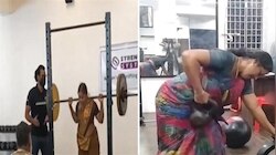 Video : साडी नेसून जेव्हा सासू माँ जिममध्ये आली आणि...