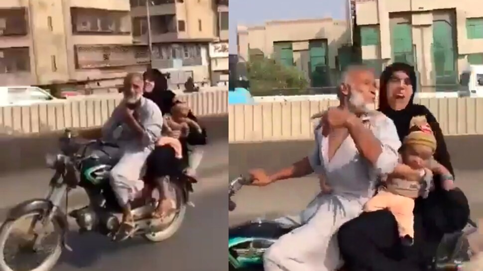 Viral Video: म्हाताऱ्यांचा इमरान हाश्मी! बाईकवर स्टंट करताना महिलेचं घेतलं चुंबन; पाहा व्हिडीओ