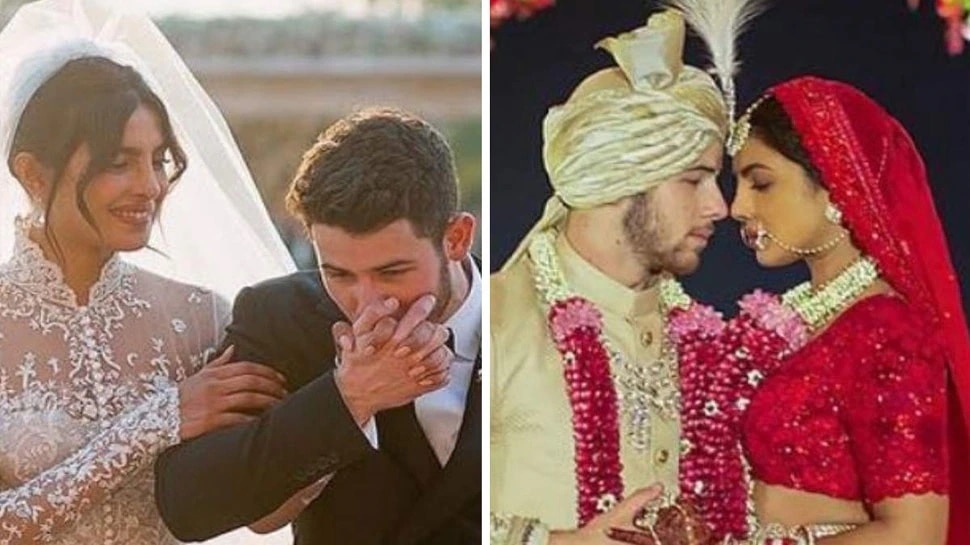 bollywood anniversary celebration nick jonas and priyanka chopra wedding album goes viral 