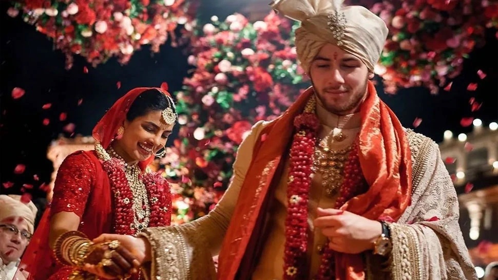 bollywood anniversary celebration nick jonas and priyanka chopra wedding album goes viral 