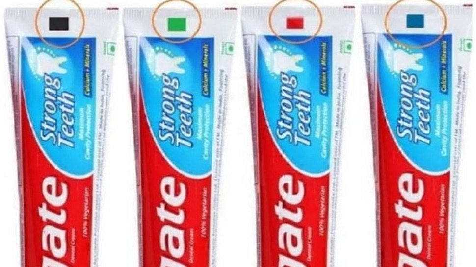 Interesting Fact : Toothpaste च्या ट्यूबवर असणाऱ्या या रंगांचा नेमका अर्थ  काय? 