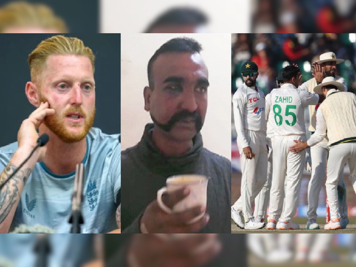 Ben Stokes च्या प्रेस कॉन्फ्रेंसमध्ये पाकिस्तानी पत्रकाराने उडवली कमांडर अभिनंदन यांची खिल्ली? Video Viral title=